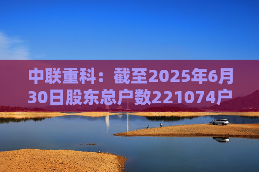 中联重科:截至2025年6月30日股东总户数221074户