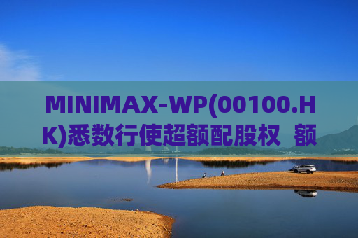 MINIMAX-WP(00100.HK)悉数行使超额配股权  额外筹资6.97亿港元 第1张