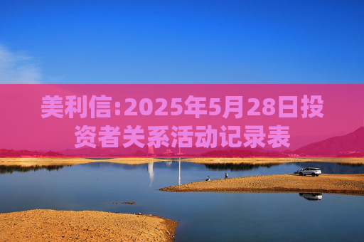 美利信:2025年5月28日投资者关系活动记录表  第1张